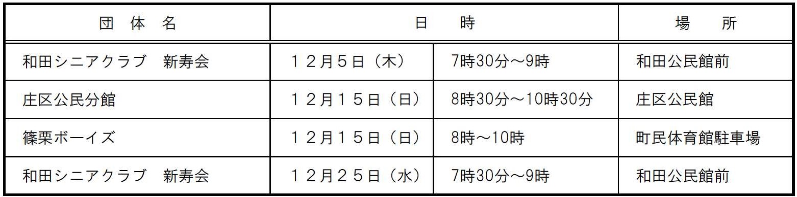 令和6年12月カレンダー