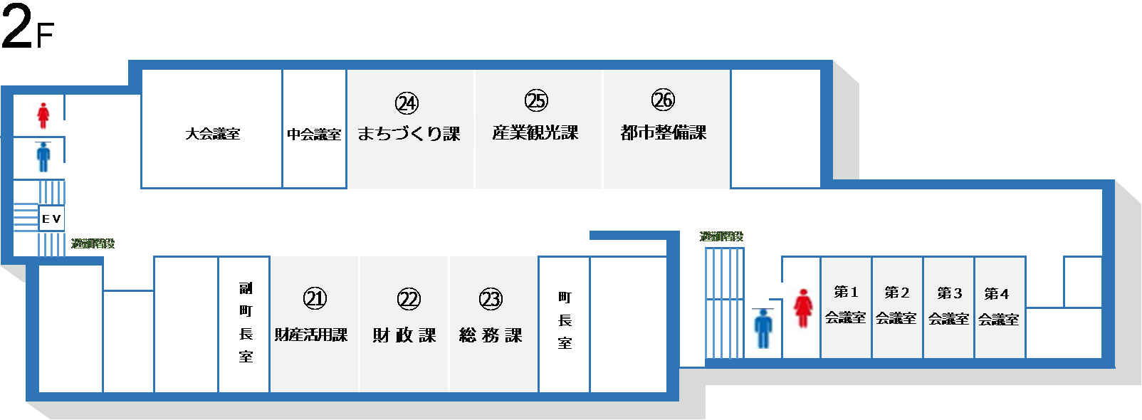 庁舎2階案内図